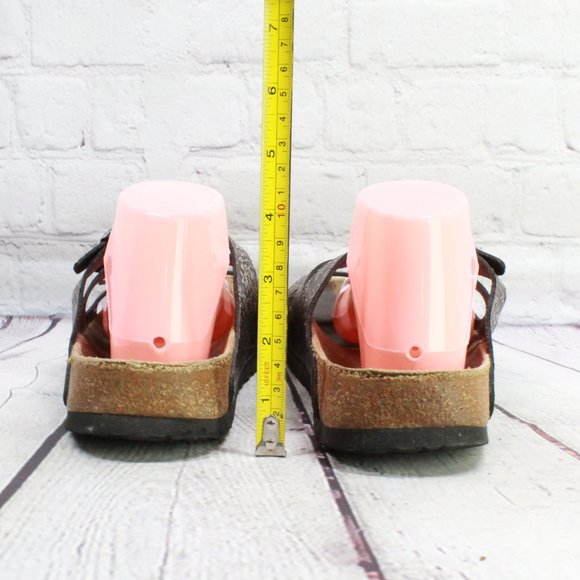 Birkenstock Papillio Brown Floral Print 3 Strap Leather Casual Sandals M 6 L 8 - Picture 8 of 9